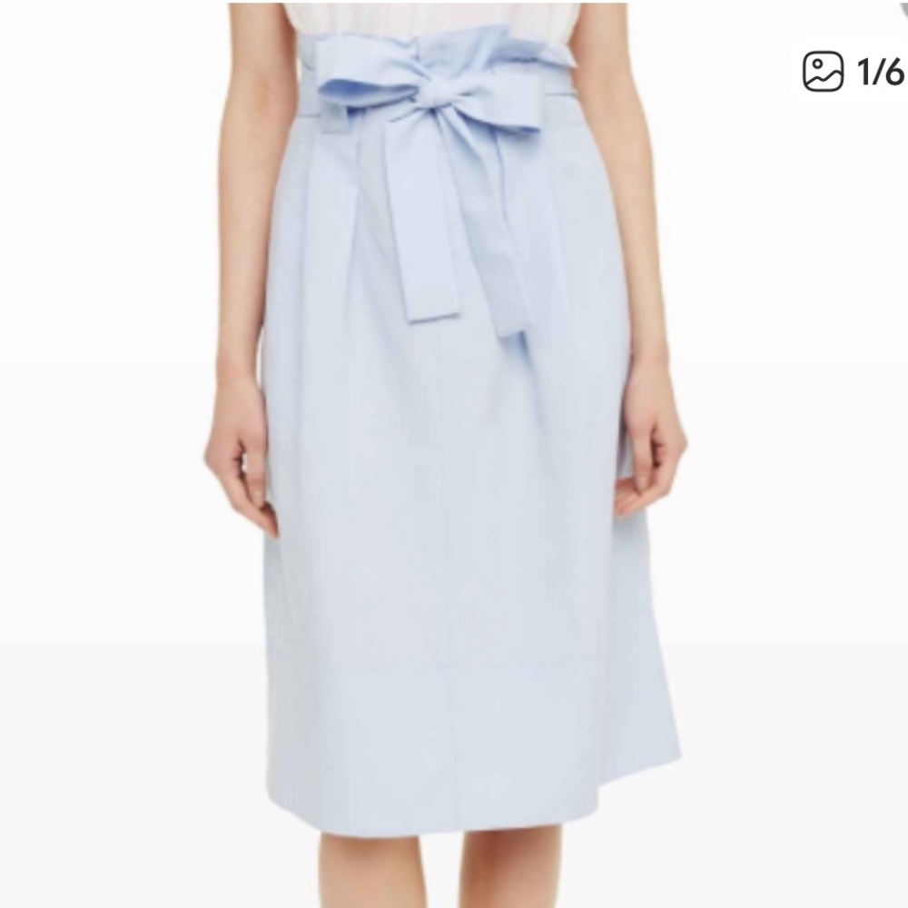 Club Monaco Dilys Cornflower Blue Paperbag Skirt